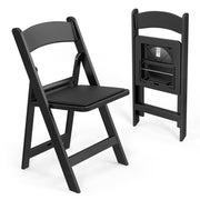 VINGLI 350lbs Resin Plastic Folding Chair with Padding Seat