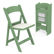 VINGLI 350lbs Resin Plastic Folding Chair with Padding Seat