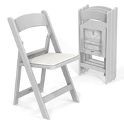 VINGLI 350lbs Resin Plastic Folding Chair with Padding Seat