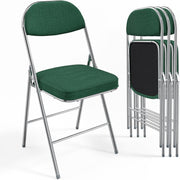 VINGLI Corduroy Fabric Folding Chairs with Padded Seat & Backrest