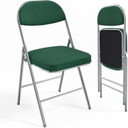 VINGLI Corduroy Fabric Folding Chairs with Padded Seat & Backrest