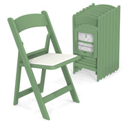 VINGLI 350lbs Resin Plastic Folding Chair with Padding Seat