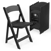 VINGLI 350lbs Resin Plastic Folding Chair with Padding Seat