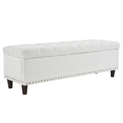 VINGLI 51" Storage Ottoman Bench with Copper Nails