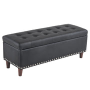 VINGLI 43" Storage Ottoman Bench with Copper Nails