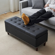 VINGLI 43" Storage Ottoman Bench with Copper Nails