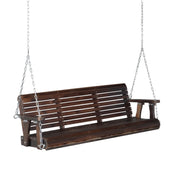 VINGLI 5FT Patio Wooden Porch Swing Heavy Duty 880lbs with Hanging Chains