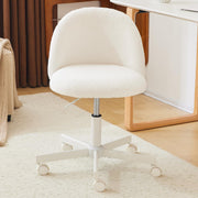 VINGLI Armless Adjustable Rolling Office Chair with Wheels