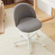 VINGLI Armless Adjustable Rolling Office Chair with Wheels