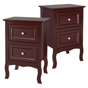 VINGLI Wooden 2-Drawers Nightstand