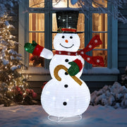 VINGLI 3/4/5/6 FT Lighted Christmas Snowman with LED Lights Ground Stakes