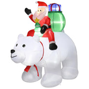 VINGLI 4/5/6/7/9 FT Christmas Santa Inflatable Outdoor Garden Decor