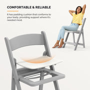 VINGLI 350lbs Resin Plastic Folding Chair with Padding Seat