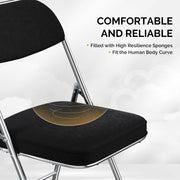 VINGLI Corduroy Fabric Folding Chairs with Padded Seat & Backrest