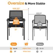 VINGLI Oversize 350 lbs Waiting Room Chairs Conference Room Chairs