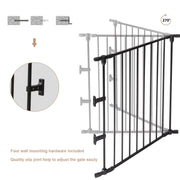 VINGLI Baby Safety Gate Playpen Fireplace Metal Barrier Pet Fence