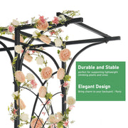 VINGLI Garden Arch Arbor For Party Plant Climbing Pergola Backyard Lawn Garden Trellis