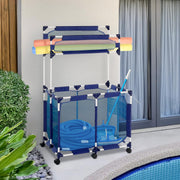 VINGLI Rolling Mesh Pool Storage Bin