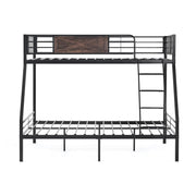 VINGLI Bunk Bed Twin Over Full Size with 2 Storage Drawers