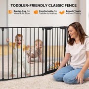 VINGLI Baby Safety Gate Playpen Fireplace Metal Barrier Pet Fence