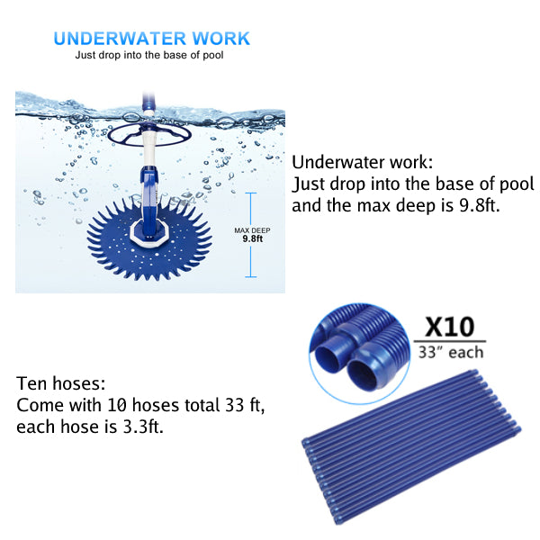 Vingli Pool Vacuum Above Ground Indoor Outdoor Automatic Swimming Pool