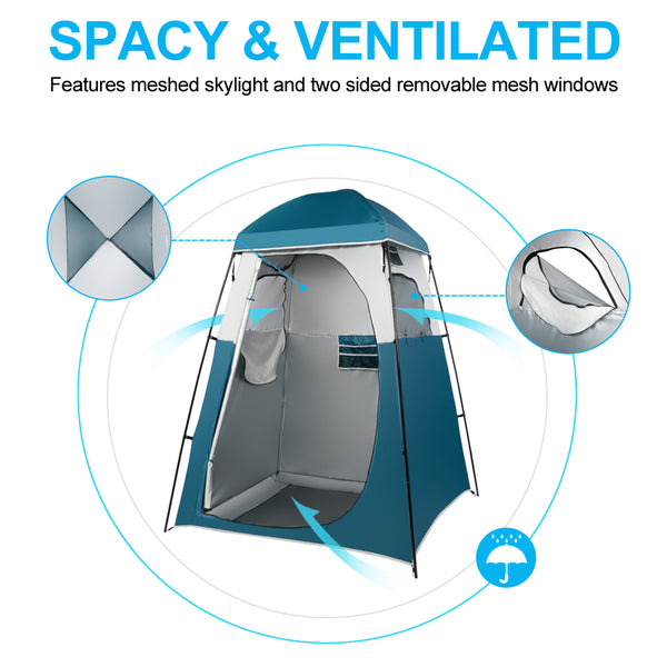 VINGLI 6.7 FT 1 Room Camping Shower Tent with Carrying Bag