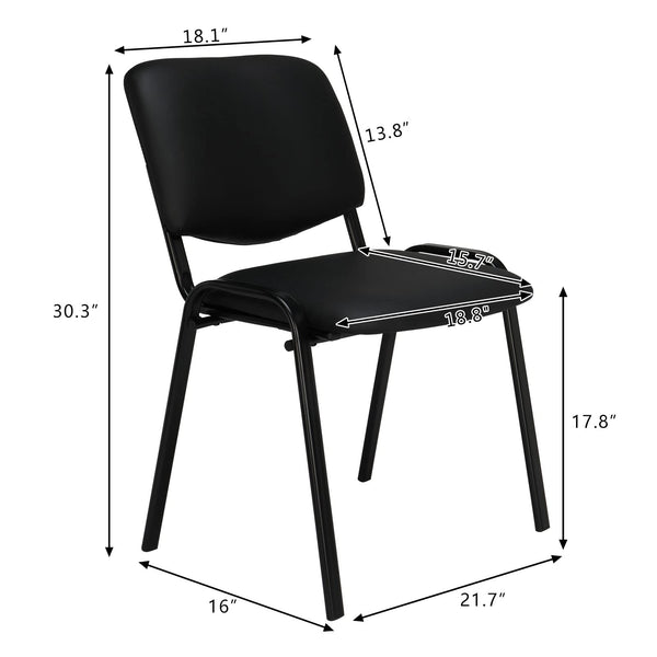 VINGLI Waiting Room Chairs with Padded Seats Stackable Chairs Set